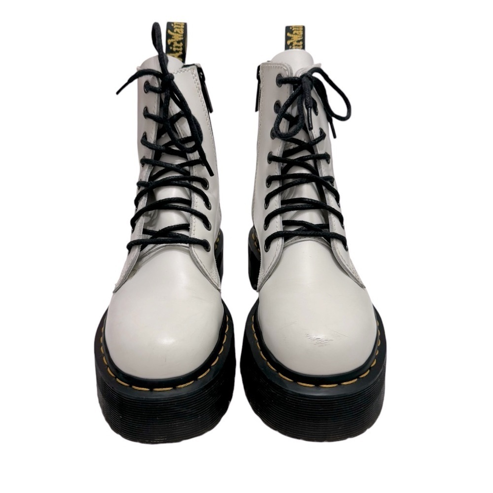 White Dr.Martens jadon platform 8-eye boot. Sz 6 - Picture 4 of 10